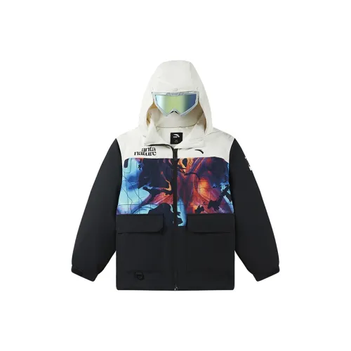 Antakids Пуховик Хлопок Белый С принтом по всей поверхности Подростки