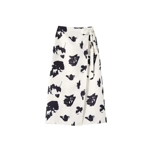 OUNIXUE Повседневный Длинный Юбка Женские Многоцветный