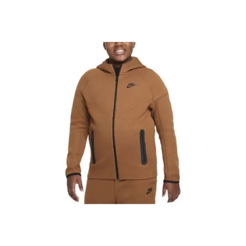 Nike Sportswear Tech Fleece Толстовка Коричневый Детский