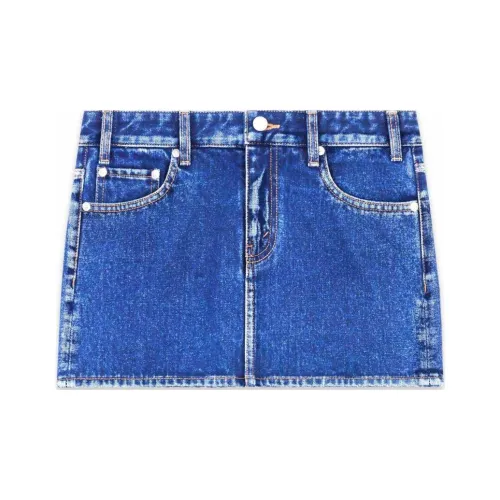 WE11DONE Джинсовые короткие юбки Женские Blue