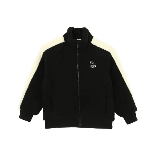 PUMA T7 Шерпа Флис Куртка Черная Детская