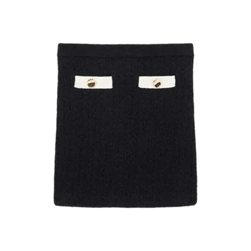 Self Portrait Повседневные короткие юбки Женские Черный Белый