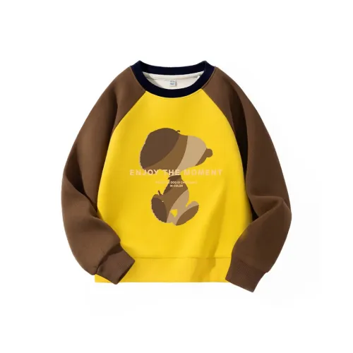 SNOOPY Толстовка Желтая и Кофейная для Подростков