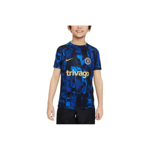 NIKE Dri Fit Асфальтовый синий Kids Футболка