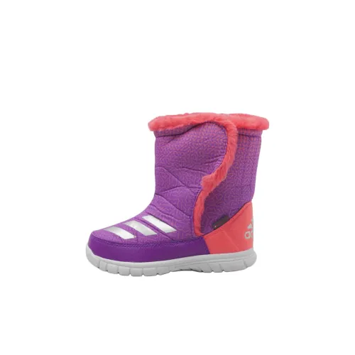 Adidas Противоскользящие Устойчивые к истиранию Детские ботинки Фуксия Для младенцев и малышей