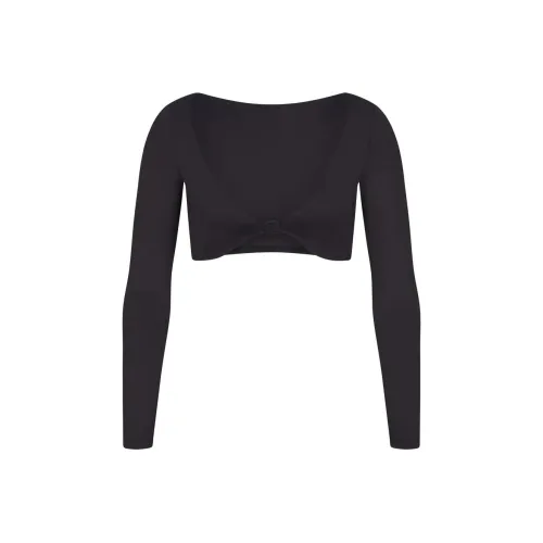 SKIMS Фирменный Плавание Длинный Рукав SHRUG Бикини Женские Onyx Onyx