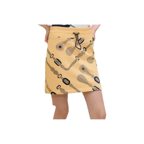 HERMES SS25 Повседневные короткие юбки Женские Желтые