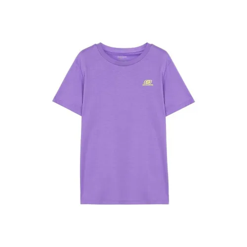 Skechers Classic Casual Series Георгин Фиолетовый / 029K Kids T Рубашки