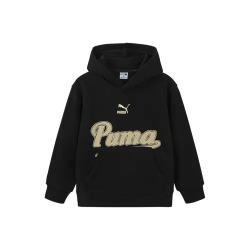 PUMA Толстовка Sportstyle Collection Hoodie WISETHERMA Логотип FL B Черный Детский