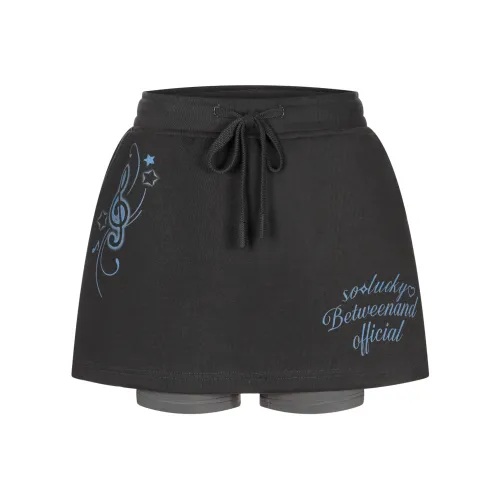 BETWEENAND Повседневные короткие юбки женские темно-серый