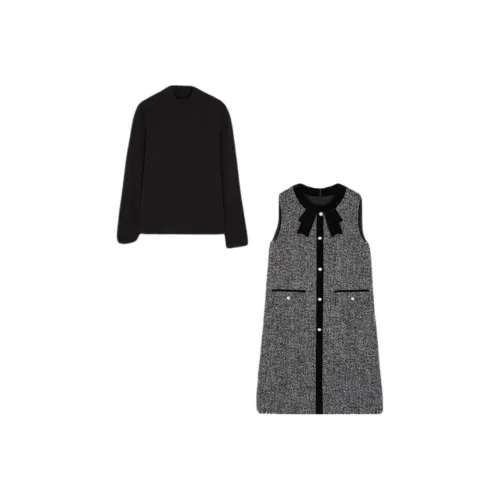 XWI Комплект с юбкой Женские Черный и Фотиния Серый