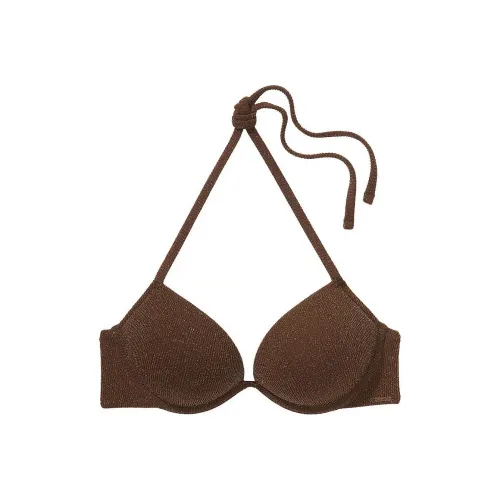 Victoria's Secret Розовый Супер PUSH UP UNDERWIRE Бикини Топ Ганаш Бикини Женские Кофе