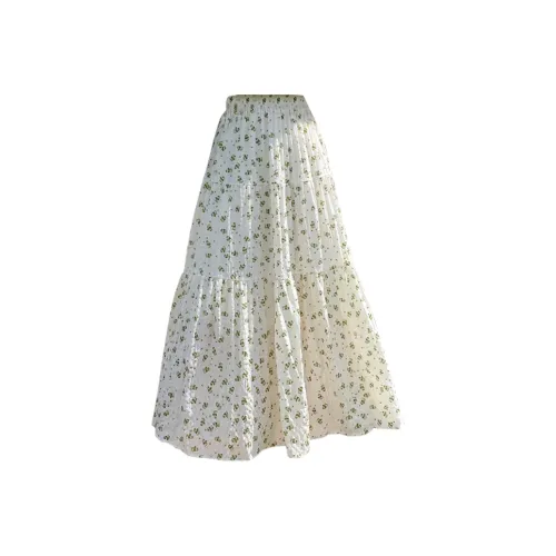 MM Casual Long Skirt Women's Green