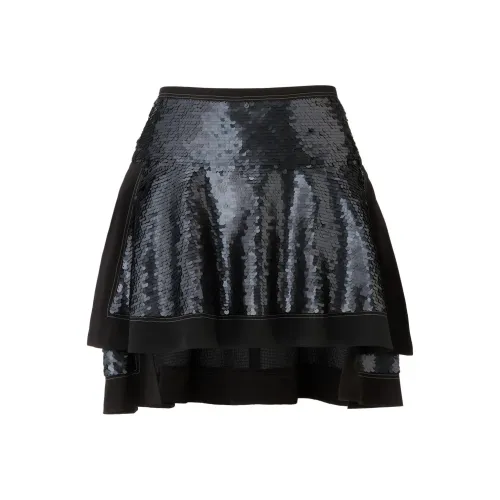 Onitsuka Tiger SEQUINED Юбка Повседневная Короткая Юбка Женская Черная
