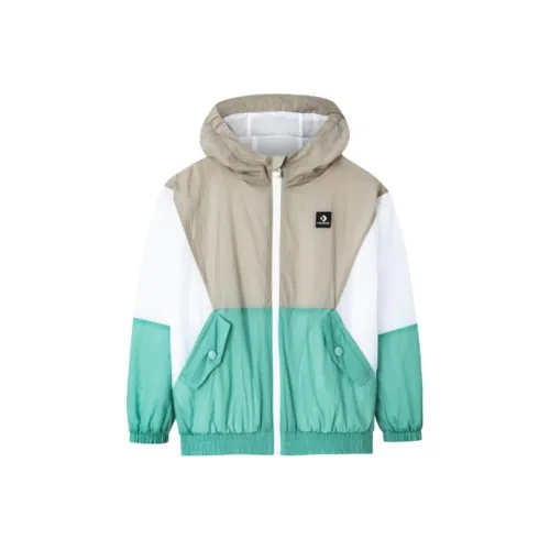 Конверс Куртки и Пальто Светло-Серый Зеленый Детский