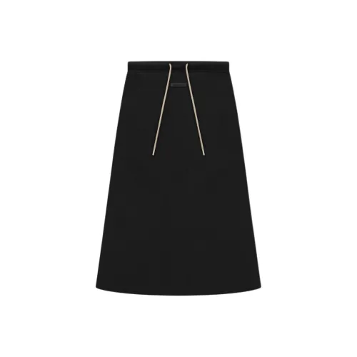 Fear Of God Essentials SS24 Длинная Юбка Черная Повседневная Длинная Юбка Женская Темно-деревянный Черный Черный