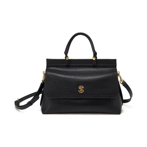 Simedin Коровья кожа Одно плечо Сумка Женская Экрю Глубокий черный Карамельный коричневый