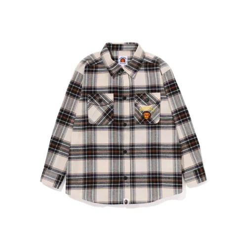 A BATHING APE SS23 Клетчатый Детский Топ Весенний Осенний Детский