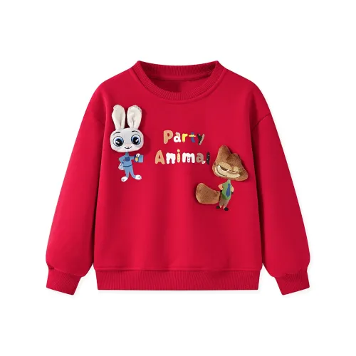 Disney x ZHUDIJINGZHANG LIANMINGKUAN Толстовка Красная для детей 3-7 лет