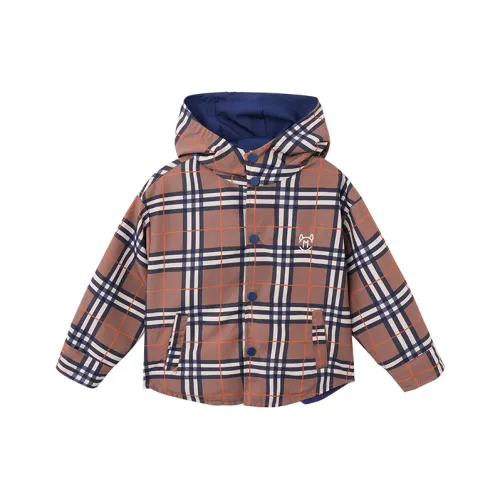 Mami Macca Куртка SS25 Кофейная клетка Дети 3-7 лет