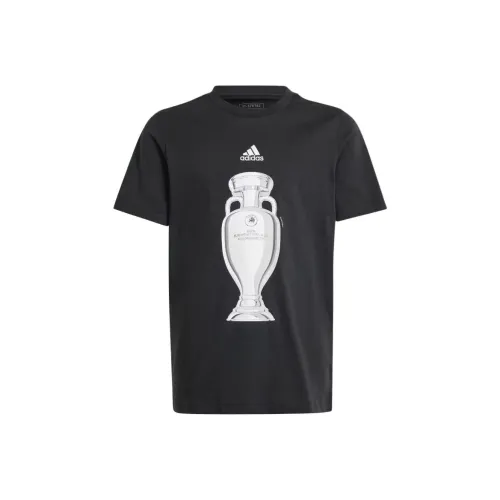 Adidas T-рубашка официальный эмблем трофей T-рубашка Kids черный подростки