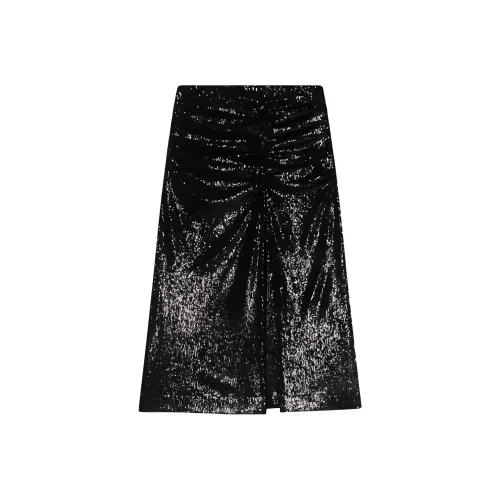 Maje Повседневный Длинный Юбка Женские Черный