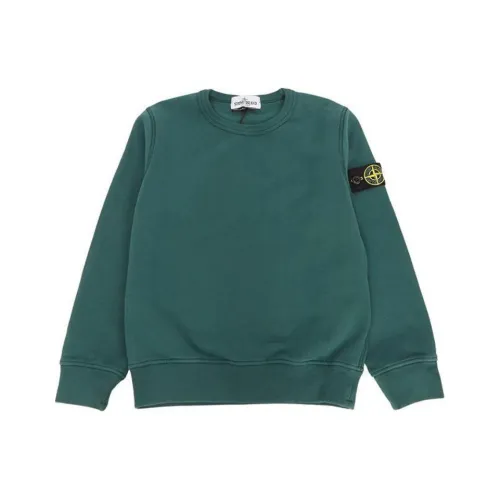 STONE ISLAND Зеленый Kids Свитшоты