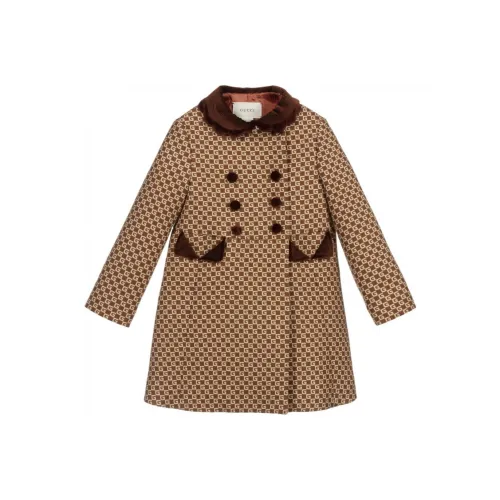 GUCCI Хаки Kids Шерстяное пальто