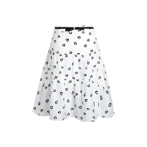 Caroline Повседневные короткие юбки Женские Черный Белый