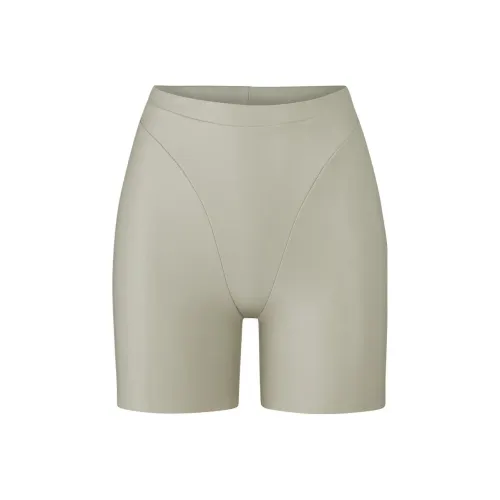 SKIMS Искусственная кожа Байкер Короткие Повседневные шорты Женские Оболочка Шелл Цвет