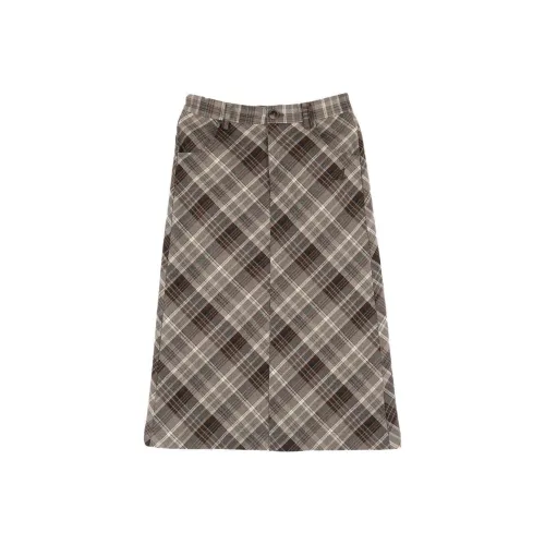 A21 Повседневный Длинный Юбка Женские Абрикос