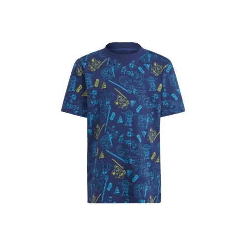 Adidas T-рубашка для детей Star Wars Young Jedi Tee темно-синяя для малышей