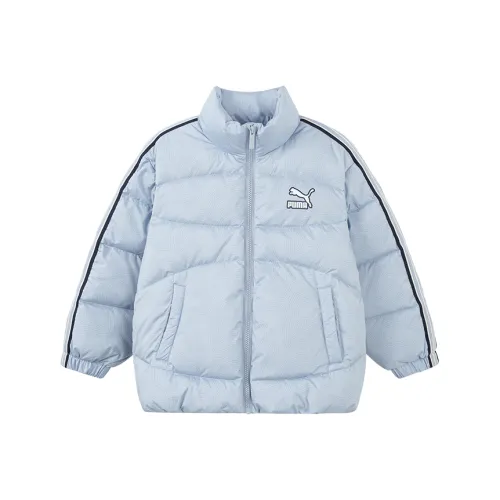 PUMA Пуховик Sportstyle Series синий цвет узор "Цветочный" для детей