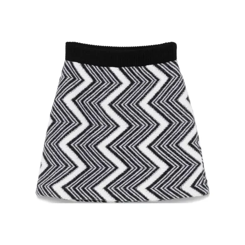 MISSONI FW24 Повседневные короткие юбки Женские Черный белый
