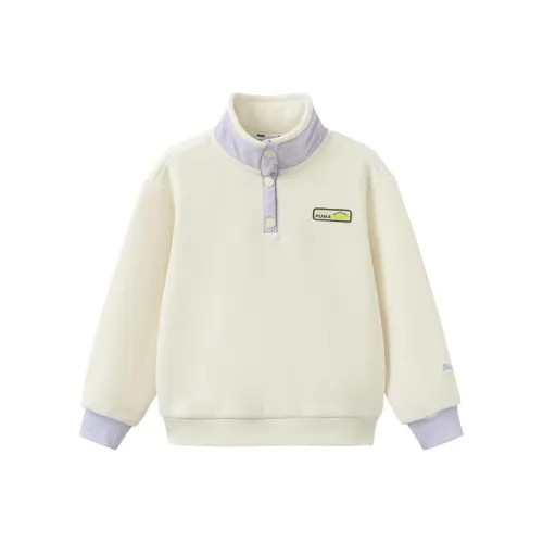 PUMA Толстовка PERFORMANCE Воротник-стойка Флис Толстовка г Натуральный белый Для детей 3-7 лет
