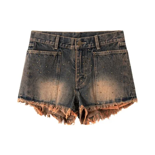 CHUU Джинсовые шорты Женские Джинсовый синий