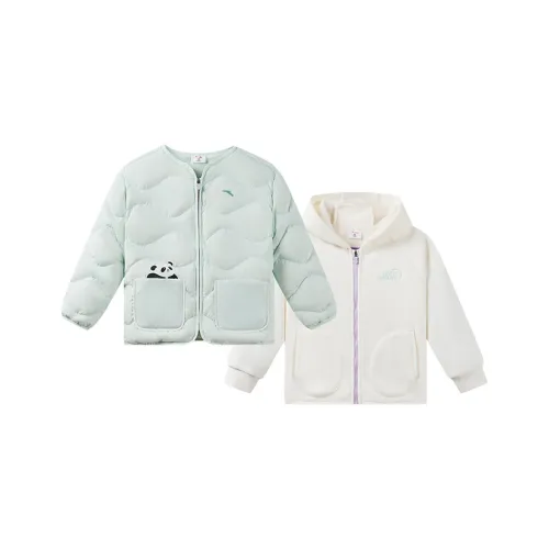 Antakids Пуховик Принц Зеленый Слоновая кость для детей 3-7 лет