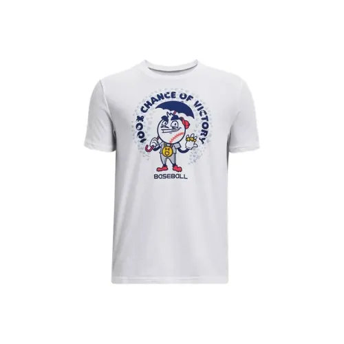 Under Armour Баскетбольная рубашка с коротким рукавом для побед детская белая