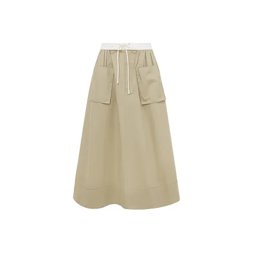 d'zzit Повседневные короткие юбки Женские Темный хаки