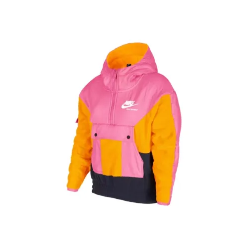 Nike Толстовка SportswearHeritage Subdued Фиолетовый Розовый Университетский Золотой Обсидиановый Белый Подростки