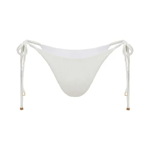 PRINCESS POLLY GLORA Галстук Боковая сторона Ребристый Бикини Низ Плавки Женские Белый White