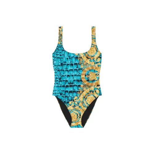 VERSACE SS23 Ван-Пис Купальник Женский Синий