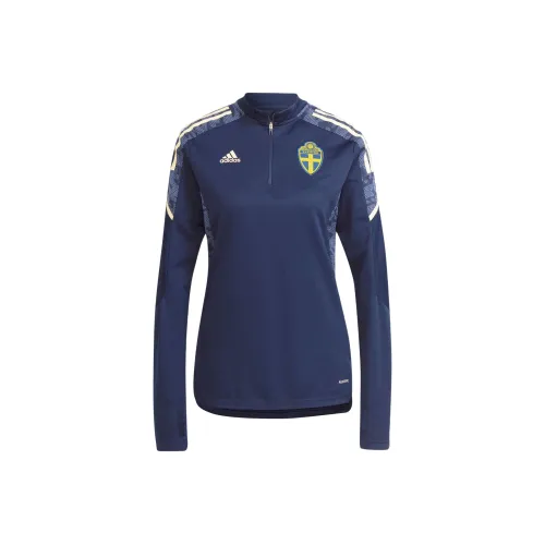 Adidas Sweden Condivo 21 Тренировочный топ Футбол Джерси Женские Темно-синий
