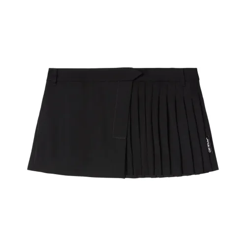 Off Белый Повседневные Короткие Юбки Женские Черный