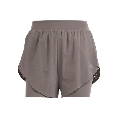 Adidas Дизайнерский Для Тренировок HEAT.RDY Hiit 2 В 1 Шорты Спортивные Шорты Женские Угольно-Серый