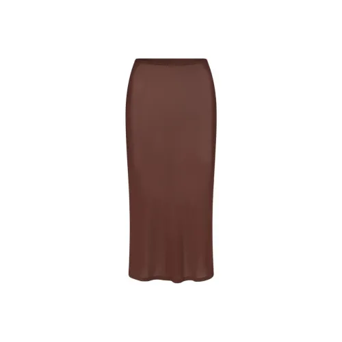 Khy SS24 Drop 008 Сетка Midi Юбка Повседневный Длинный Юбка Женские CHOCOLATE Шоколад