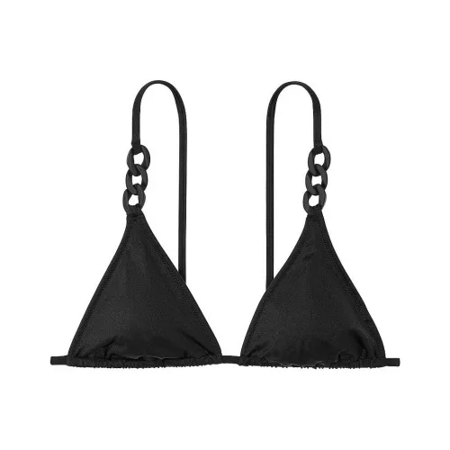 Victoria's Secret Цепочка Линк Бикини Треугольник Топ Черный Бикини Женские Черный