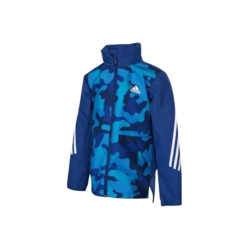 Adidas Куртки и Пальто Синий для Малышей и Детей дошкольного возраста