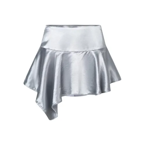 JAC FLEURANT Повседневные короткие юбки Женские Серебряные