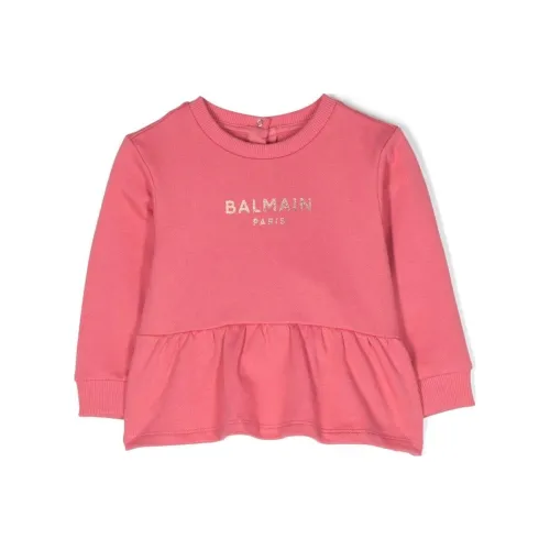 BALMAIN Розовый Детский Свитшот